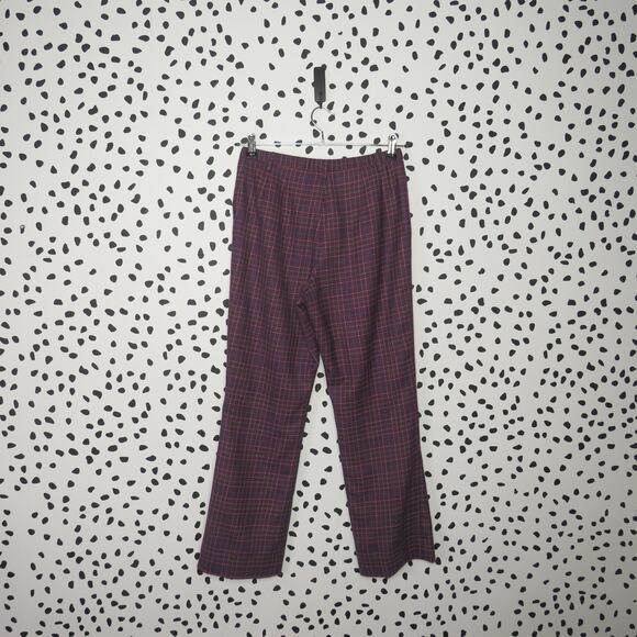 Pendleton Purple Tartan Plaid Wool Straight Leg Trouser Pants - Picture 4 of 8